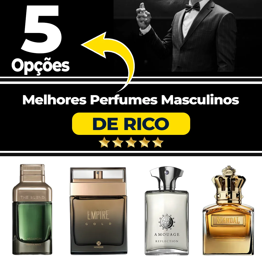 Os Melhores Perfumes Masculinos de Rico - 5 mais bem avaliados