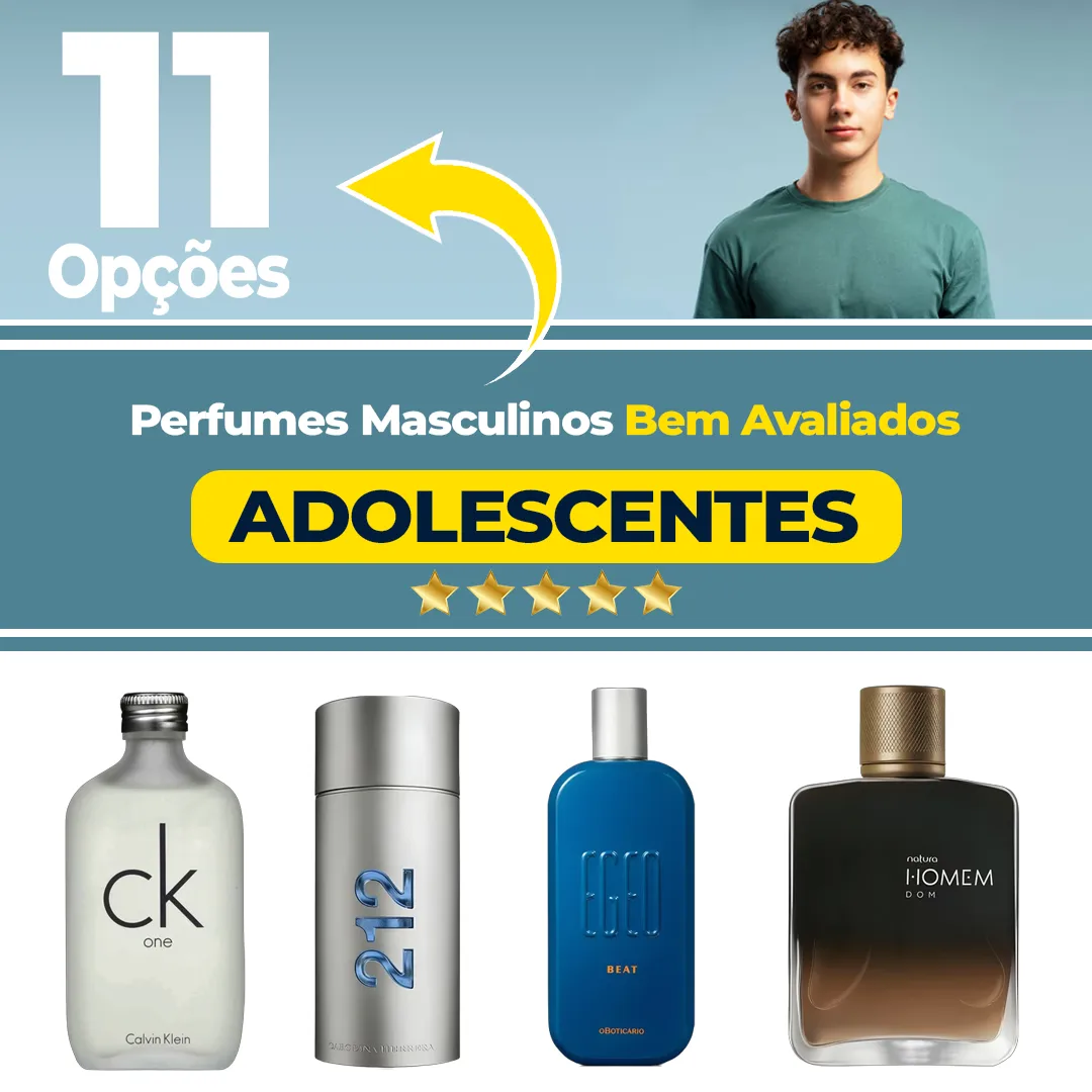 Perfumes para adolescentes masculinos - 11 opções avaliadas